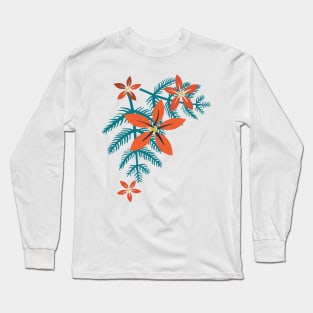 Pine & Poinsettia Long Sleeve T-Shirt